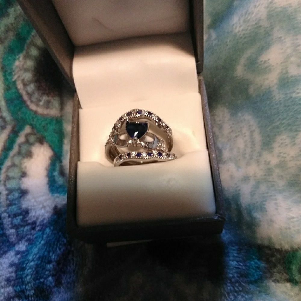 925 Sterling Silver  3pc ring set